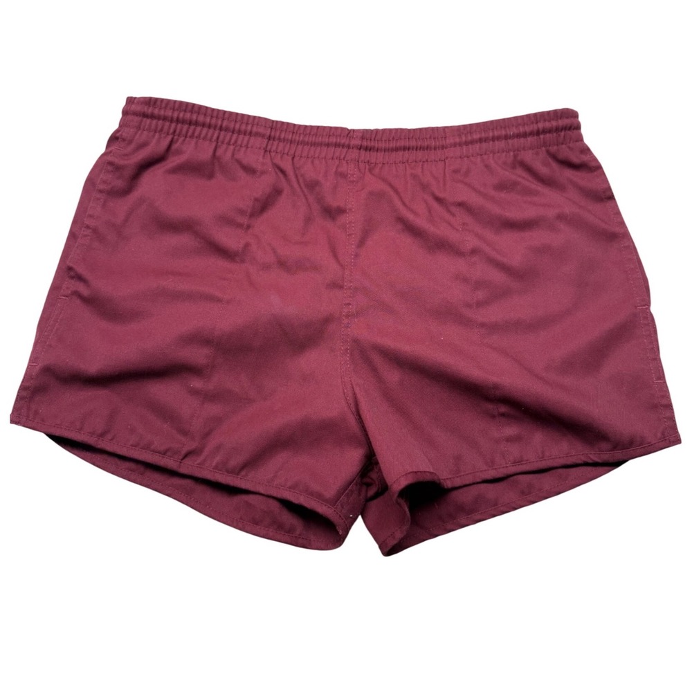 Woolrich Vintage Mens Maroon Athletic Shorts Medium Mesh Lined USA Made